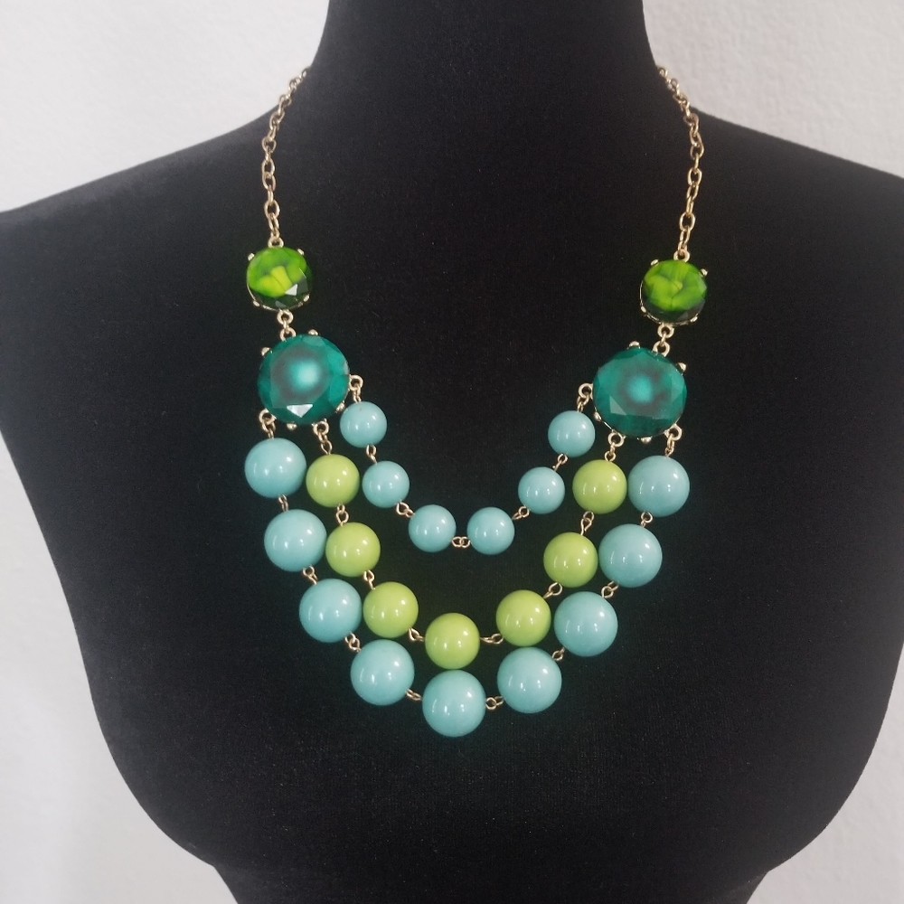 Erica Lyons Blue and Green Statement Necklace